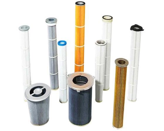 collection of dust filters for compressor protection and other applications