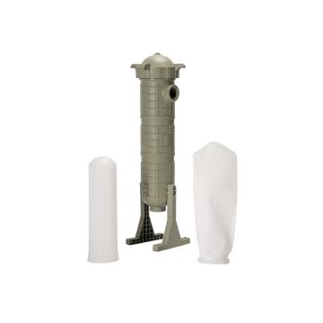 Complete X100 filtration solution including compatible X100 bag filter housing, X100 cartridge filter housing and X100 Size 5 filter bags