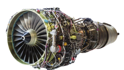 Aircraft jet engine showing filtration locations for fuel control systems, bleed air systems and power generation components
