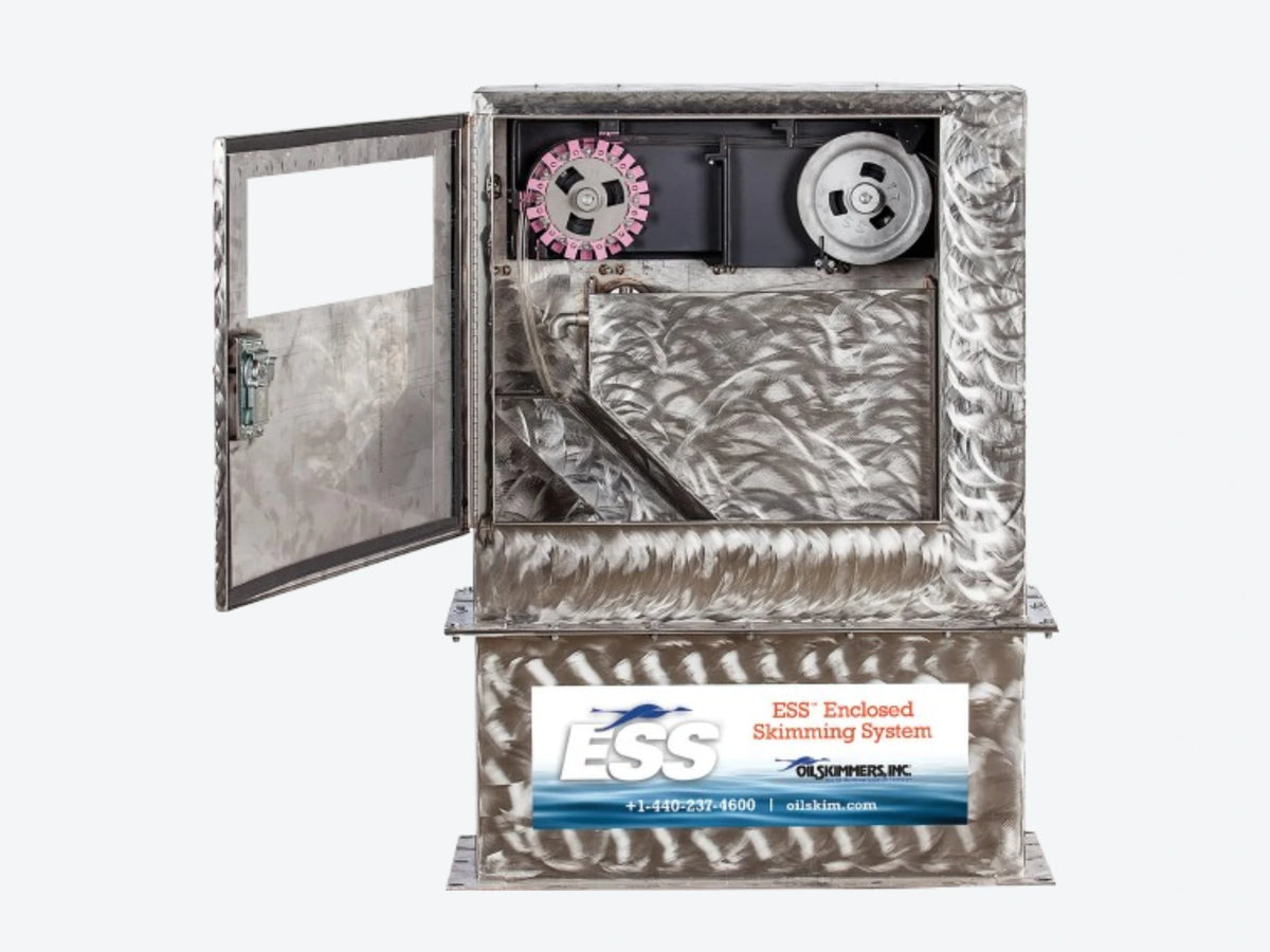 Oil Skimmers ESS enclosed oil skimming system for tanks, weather protection and VOC containment