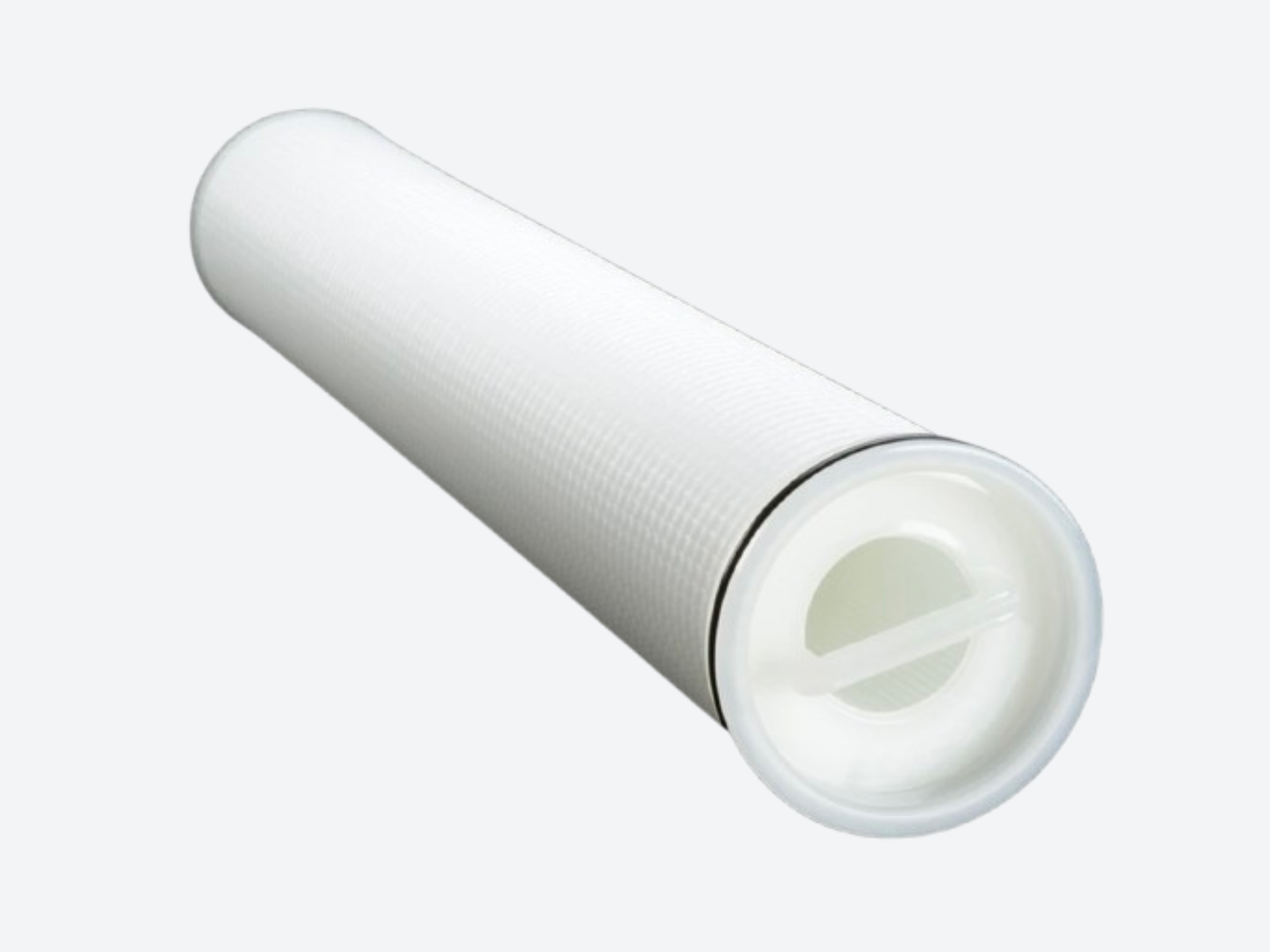 Glass fibre pleated high flow filter cartridge