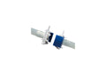 High-flow genderless sterile connector for single-use bioprocess fluid transfer