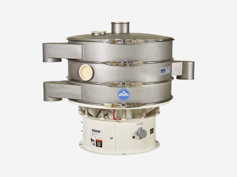 Industrial round vibratory separator for particle size classification and powder screening