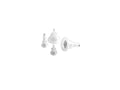 Single-use sanitary Tri-Clamp fittings with attached gasket in a group