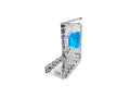 Reusable metal protection cassette for single-use pharmaceutical freeze bags