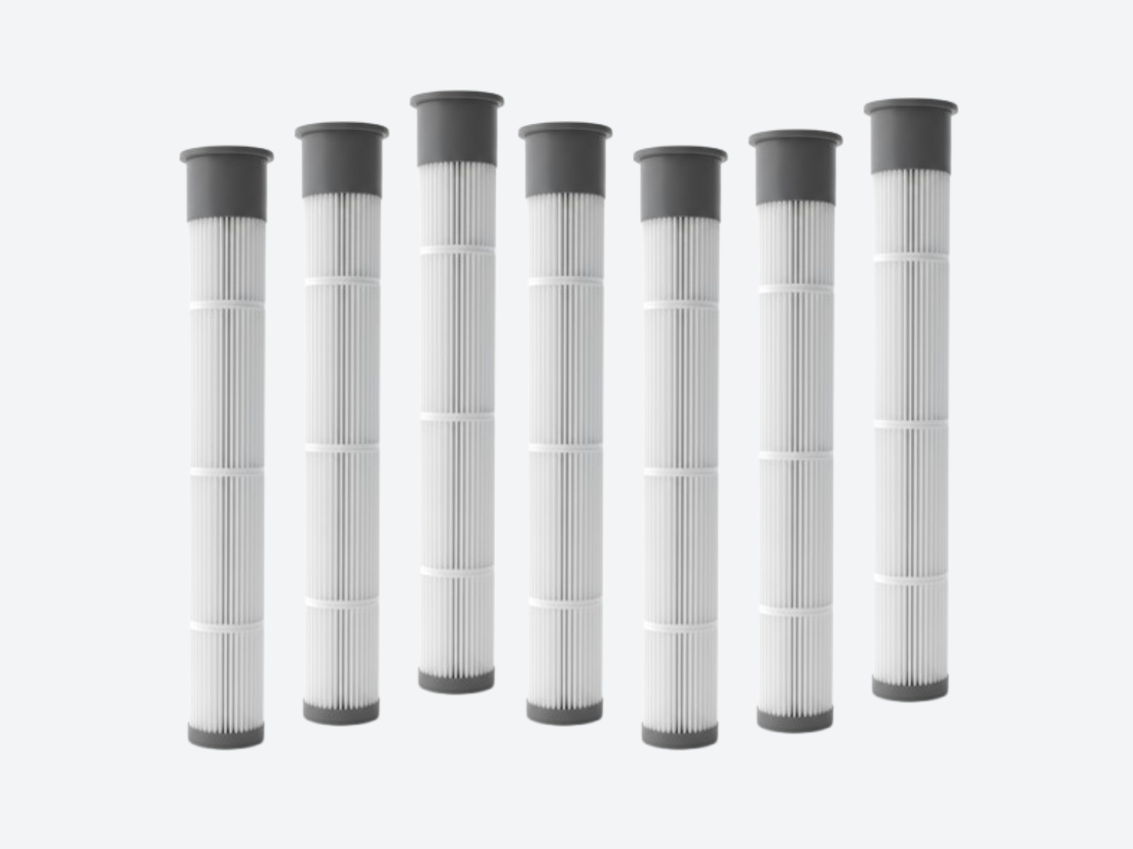 Group of Top loader pleated bag filter cartridge for industrial dust collection system such as cement producers