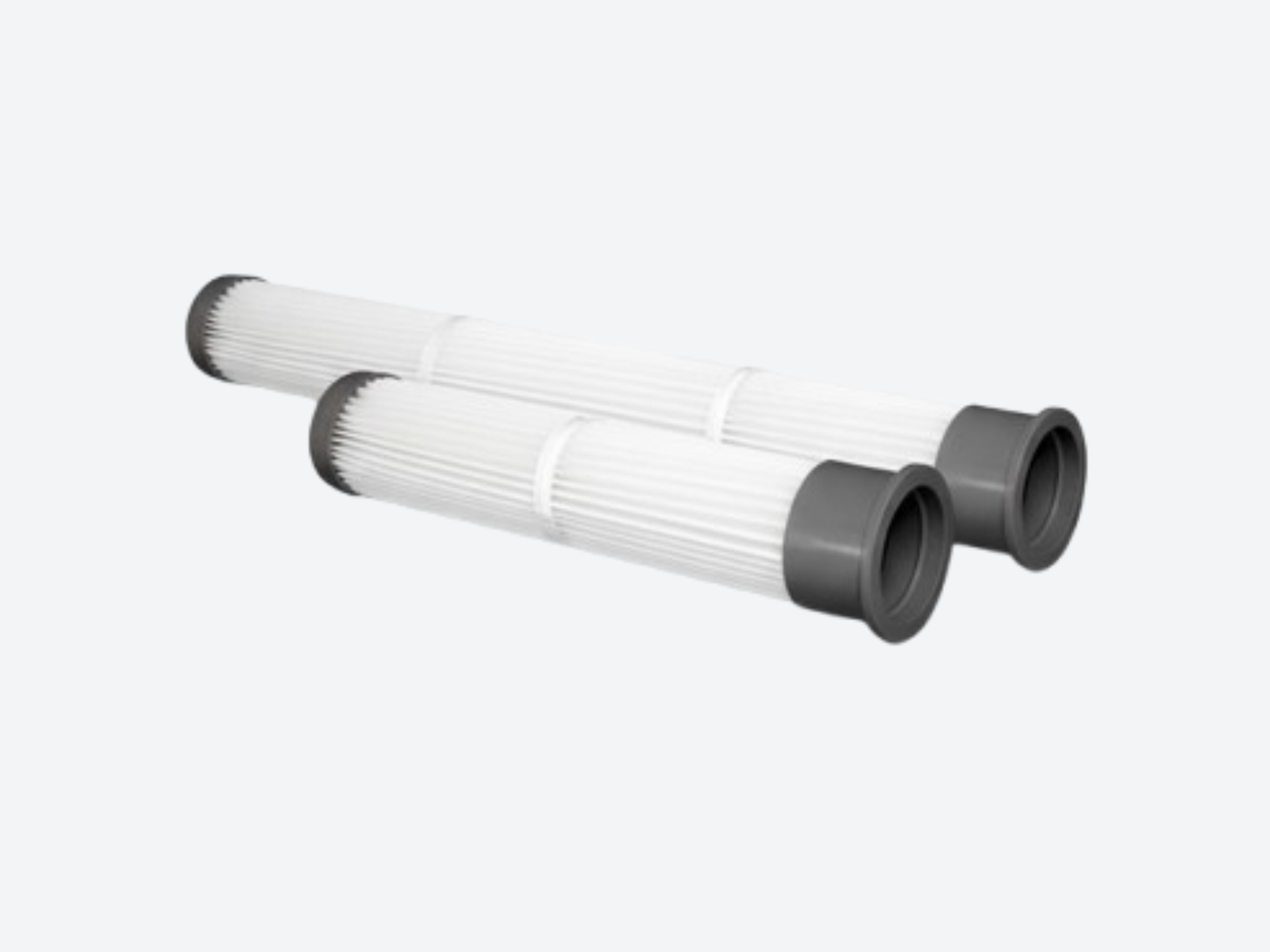 Top loader pleated bag filter cartridge for industrial dust collection system