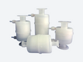 PTFE membrane capsule filter for solvent and chemical filtration with disposable capsule housing
