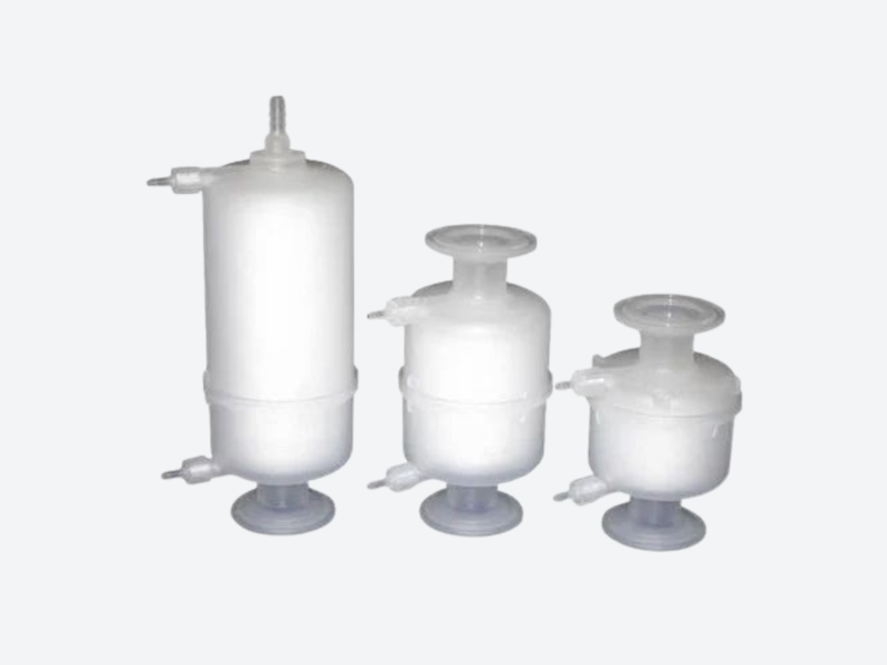 PVDF membrane capsule filter for biotechnology and laboratory liquid filtration