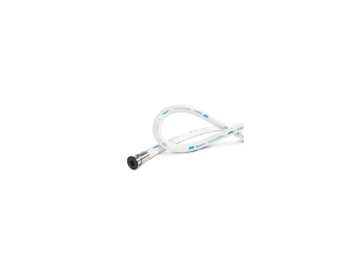 Hygienic process hose assembly with stainless steel Tri-Clamp connections
