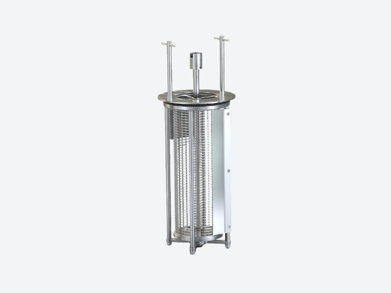 industrial stainless steel self cleaning wedge wire filter with motor driven scraper system