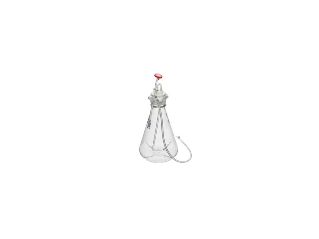 Single-use Erlenmeyer flask assembly for biotechnology and cell culture applications