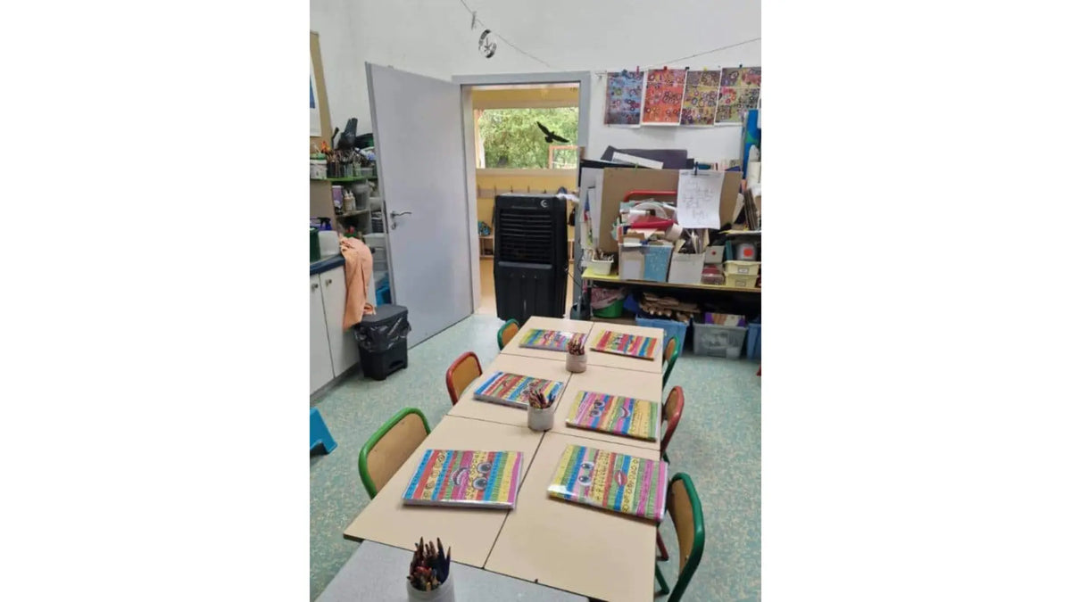 VL50 evaporative air cooler used in a classroom