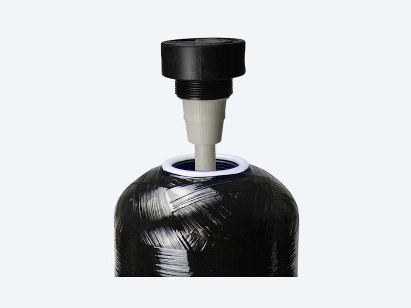 fiberglass reinforced water treatment pressure vessel for ion exchange and filtration media